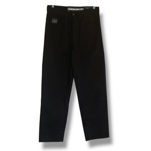 Vision Street Wear Pants Mens Black Loose Baggy Skater Chinos Boychik Sze 30 NWT
